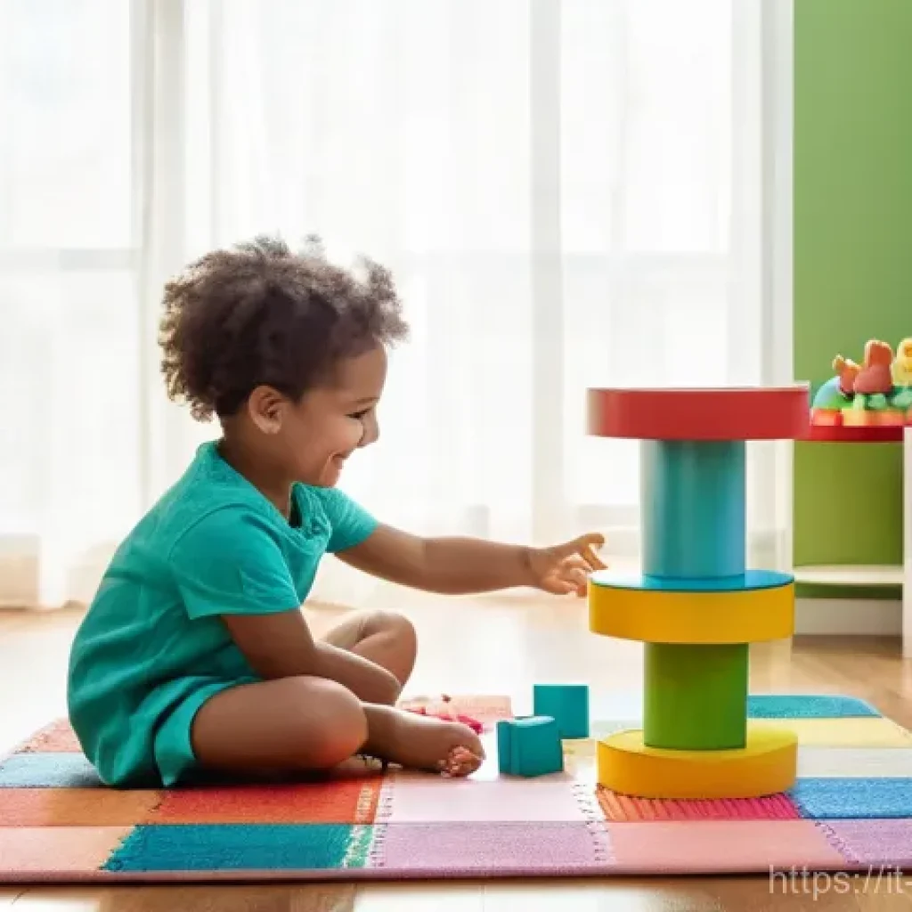 아동심리상담사로 독립적으로 일하기 - **Prompt:** A warm, brightly lit child psychology office designed for comfort and engagement. A kind...
