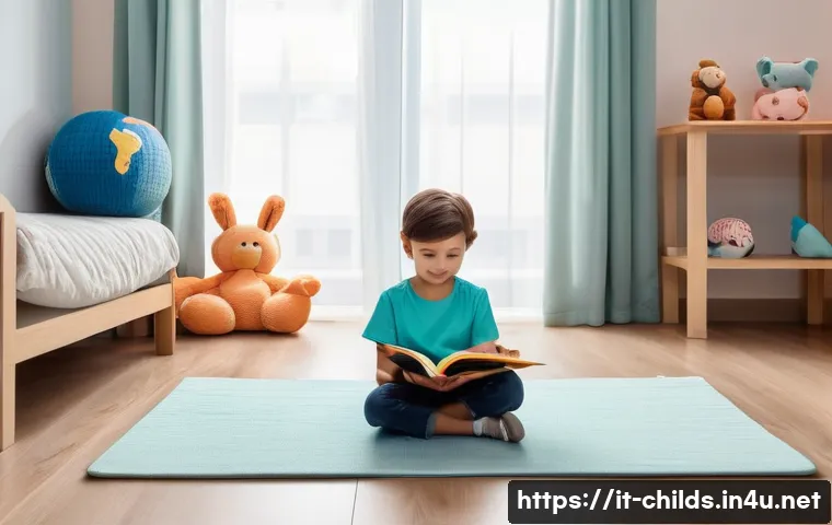 아동심리상담사의 하루 일과 - A cozy child psychology therapy room in a modern Italian clinic, featuring soft pastel walls decorat...